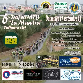 Bicinpuglia 2023, tornano le Challenge Bike Salento: domenica si va a Calimera per la sesta edizione dell' XC La Mandra