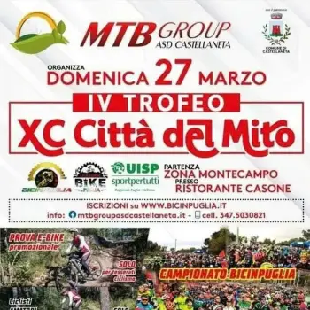 Bicinpuglia 2022, tutto pronto a Castellaneta per il IV Trofeo Città del Mito